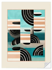 Wandsticker Retro geometrische Formen III