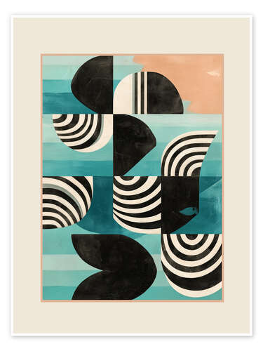 Poster Retro Geometric Shapes II