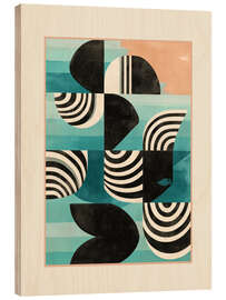 Holzbild Retro geometrische Formen II
