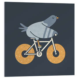 Tableau en verre acrylique Bagel To Go - HandsOffMyDinosaur