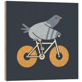 Holzbild Bagel To Go - HandsOffMyDinosaur