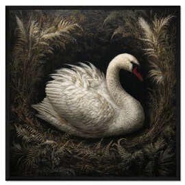 Gerahmter Kunstdruck Der Schwan