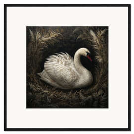 Gerahmter Kunstdruck Der Schwan