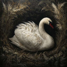 Magnettafel Der Schwan