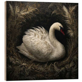 Holzbild Der Schwan