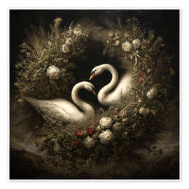 Wall art print When Swans Remember - DejaReve