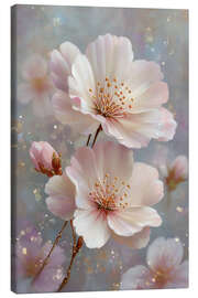 Leinwandbild Sanfte Blütenpracht in Rosa und Weiß