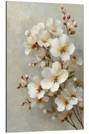 Tableau en aluminium White blossoms on a delicate branch - Thomas Klee