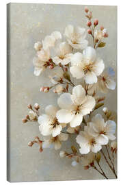 Leinwandbild Weiße Blütenpracht auf zartem Ast - Thomas Klee