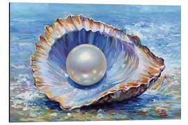 Alubild Perle in einer Austernschale - Leon Devenice