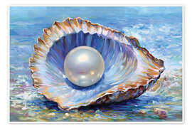 Wall art print Oyster Shell Pearl - Leon Devenice