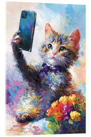 Acrylglasbild Selfie-Kätzchen - Leon Devenice