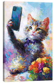 Leinwandbild Selfie-Kätzchen - Leon Devenice