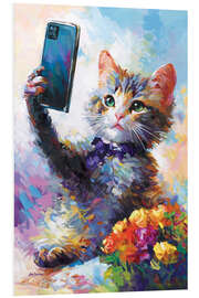 Hartschaumbild Selfie-Kätzchen - Leon Devenice