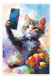 Poster Selfie-Kätzchen - Leon Devenice