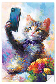 Wandsticker Selfie-Kätzchen - Leon Devenice