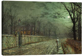 Leinwandbild Ein mondbeschienener Abend, 1880 - John Atkinson Grimshaw