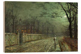 Holzbild Ein mondbeschienener Abend, 1880 - John Atkinson Grimshaw