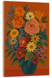 Holzbild Herbstglühen - Frida Floral Studio