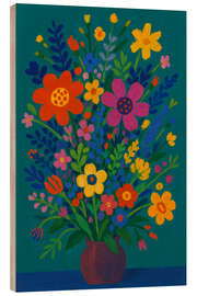 Holzbild Elektrische Wiese - Frida Floral Studio