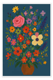 Wandbild Nachtgarten - Frida Floral Studio