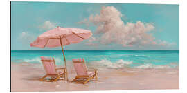 Alubild Pastellfarbener Sommerstrand