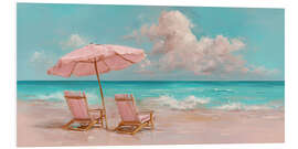 Hartschaumbild Pastellfarbener Sommerstrand