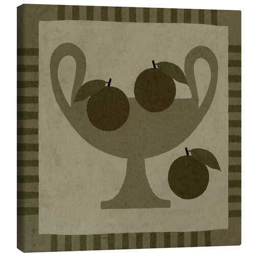 Canvas print Still Life with Vase and Oranges I