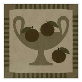 Obra artística Still Life with Vase and Oranges I - Shatha Dafai