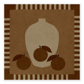 Obra artística Still Life with Vase and Oranges II - Shatha Dafai