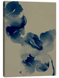 Leinwandbild Blaue Blüten in weichen Gewässern - Shatha Dafai