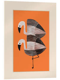 Acrylic print Tangerine Flamingos - Branka Kodžoman