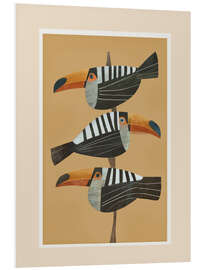 Hartschaumbild Tropisches Trio