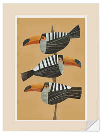 Wandsticker Tropisches Trio