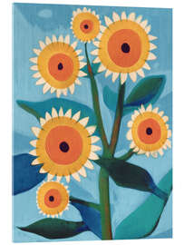 Acrylglasbild Sonnenblumen in sonnigem Gelb und Orange - Branka Kodžoman