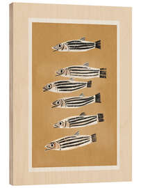 Holzbild Minimale Fischstudie