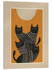 Gallery Print Abstrakte schwarze Katzen