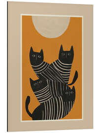 Magnettafel Abstrakte schwarze Katzen