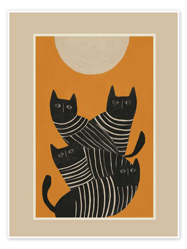 Poster Abstract Black Cats