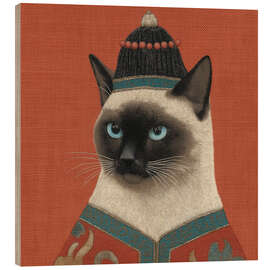 Holzbild The Mongol Cat - Felipe Hora