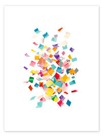Wall art print Swirling paper shreds - Ohkimiko