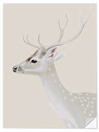 Wandsticker Weißer Hirsch