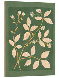 Holzbild Branches in Bloom, Green - ThingDesign