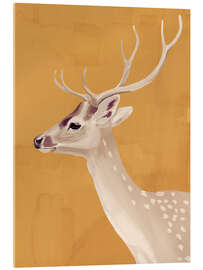 Acrylglasbild Ocker Hirsch