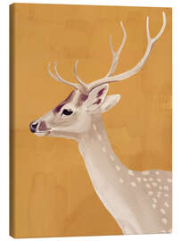 Leinwandbild Ocker Hirsch