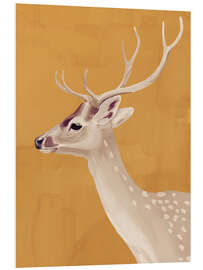 Hartschaumbild Ocker Hirsch
