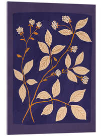 Acrylglasbild Branches in Bloom, Blue