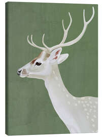 Leinwandbild Grüner Hirsch