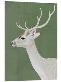 Hartschaumbild Grüner Hirsch