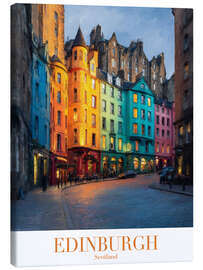 Leinwandbild Edinburgh Retro Reisekunst